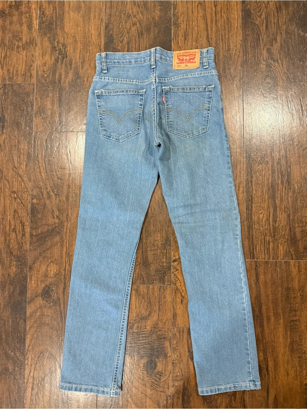Levi’s 511 Boys Slim Jeans 12 Reg Light Wash Stretch, Adjustable Waist!